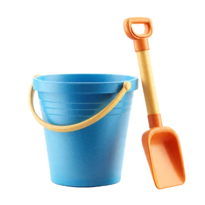 3D Render Beach Bucket