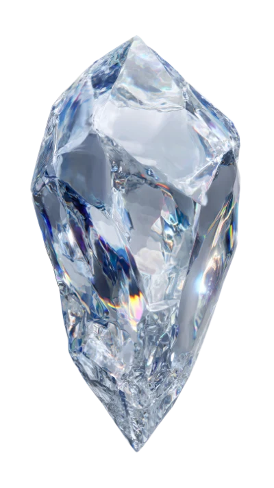 3D Render Diamond Crystal