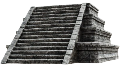 Ancient Stone Pyramid Stairs