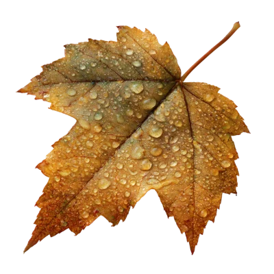 Autumn Maple Leaf Raindrops