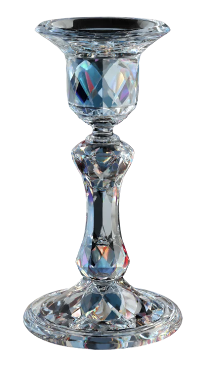 Crystal Candlestick 3D Render