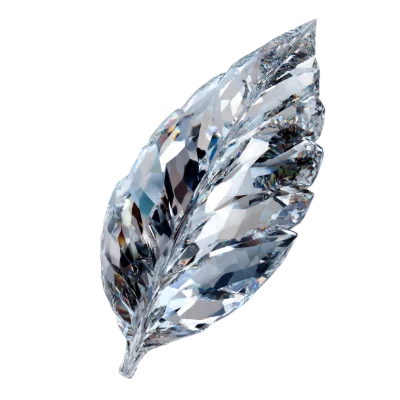 Crystal Leaf 3D Render
