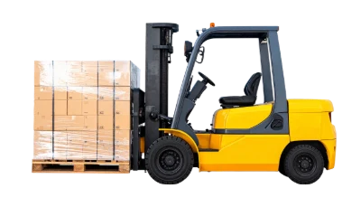 Forklift Carrying Pallet Boxes