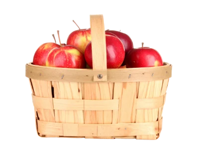 Fresh Red Apples Basket