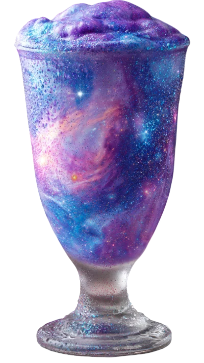 Galaxy Themed 3D Render Drink