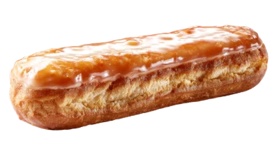 Glazed Caramel Eclair Pastry