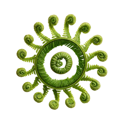 Green Fern Leaf Mandala