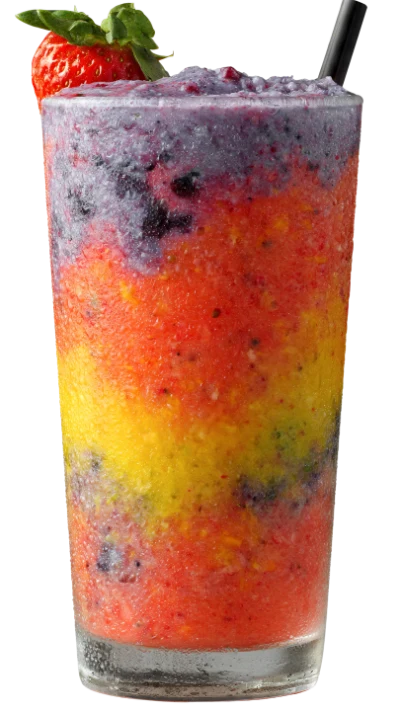 Layered Fruit Smoothie Drink