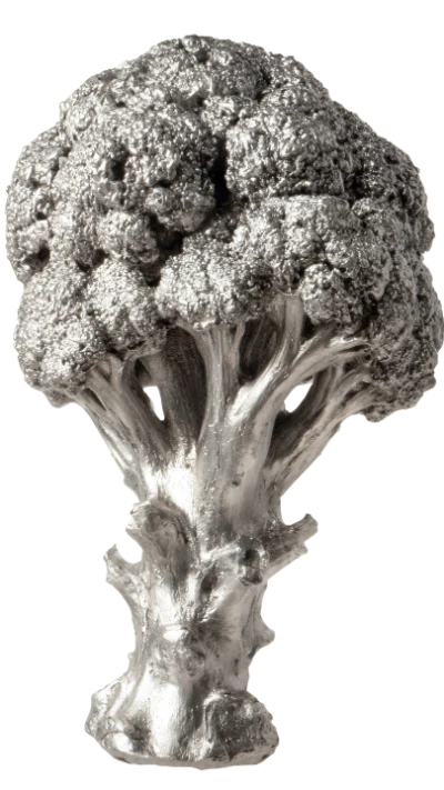 Metallic Broccoli 3D Render