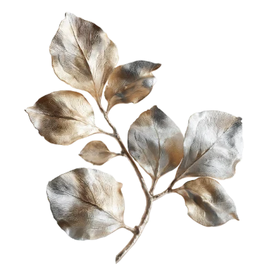 Metallic Gold Leaf Branch