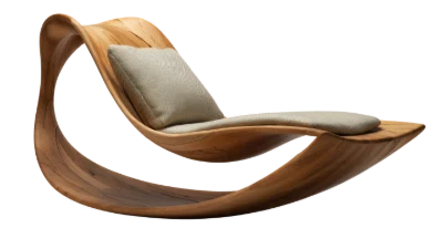 Modern 3D Render Wooden Chair