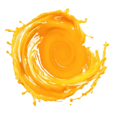 Orange Juice Splash 3D Render