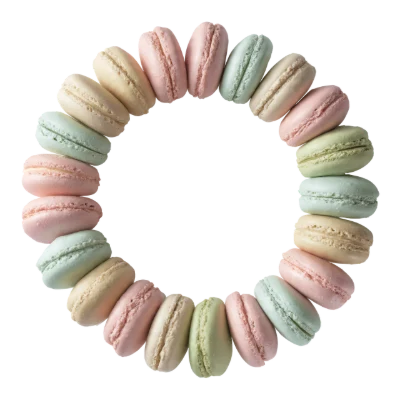 Pastel Macaron Circle Frame