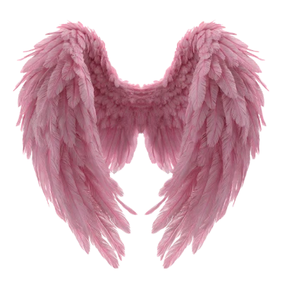 Pink Angel Wings 3D Render