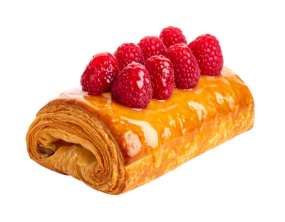 Raspberry Glazed Danish Pastry