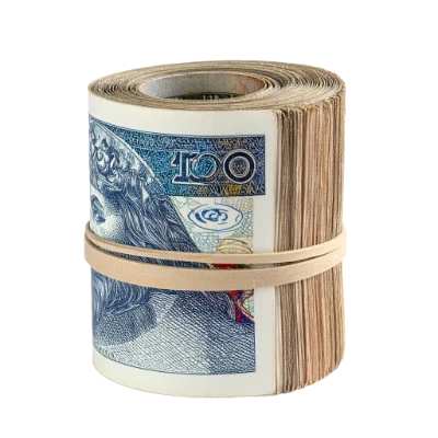 Rolled Polish Banknotes
