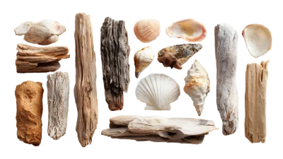 Seashells And Driftwood Collection