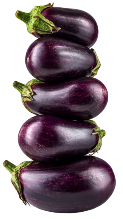 Stack Of Fresh Eggplants