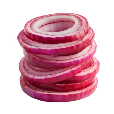 Stack Of Red Onion Rings