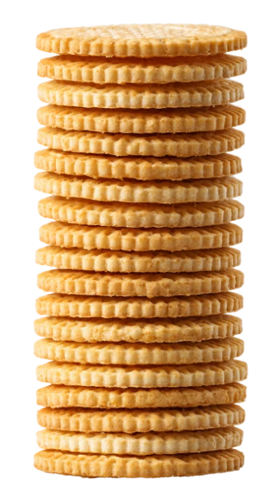 Stack Of Round Crackers