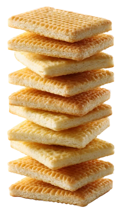 Stack Of Square Biscuits