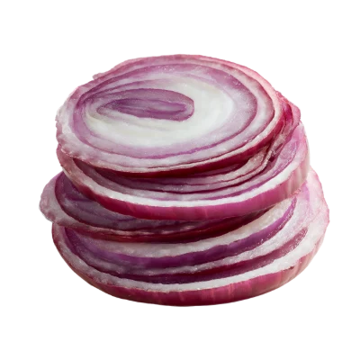 Stacked Red Onion Slices