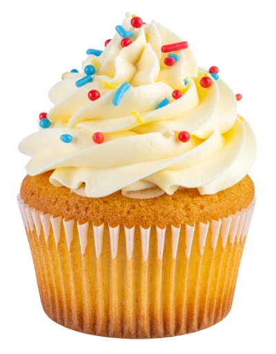 Vanilla Cupcake With Sprinkles