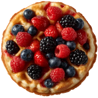 Waffle With Fresh Berries