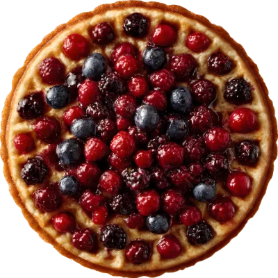 Waffle With Mixed Berries
