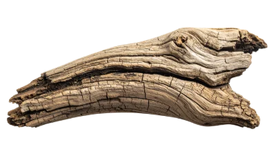 Weathered Driftwood Log