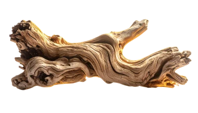 Weathered Driftwood Log