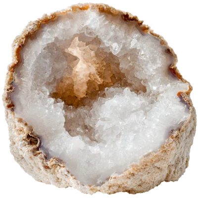 White Crystal Geode Rock