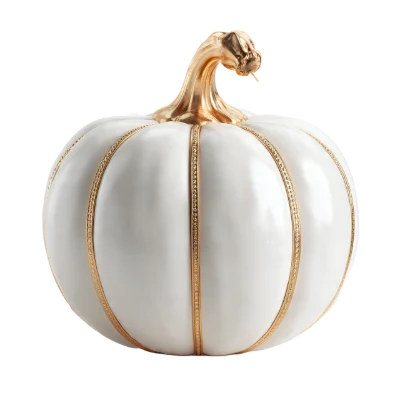 White Gold 3D Render Pumpkin