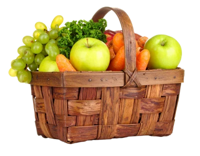 Wicker Basket With Vegetables