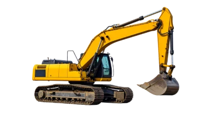 Yellow Construction Excavator